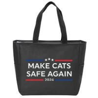 Make Cats Safe Again Funny 2024 Presidential Election Zip Tote Bag