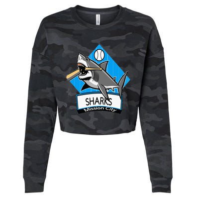 Mission City Sharks Baseball Cropped Pullover Crew