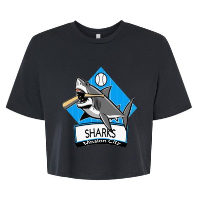 Mission City Sharks Baseball Bella+Canvas Jersey Crop Tee