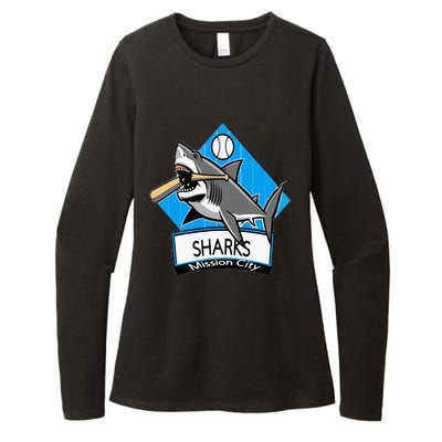 Mission City Sharks Baseball Womens CVC Long Sleeve Shirt