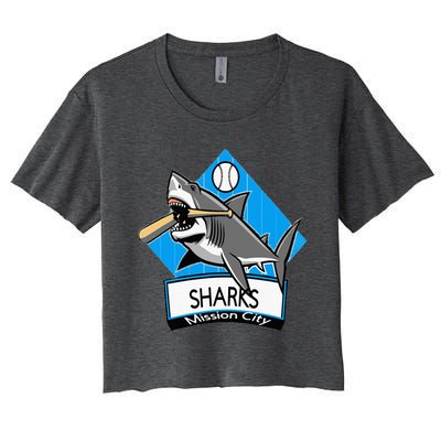 Mission City Sharks Baseball Women's Crop Top Tee