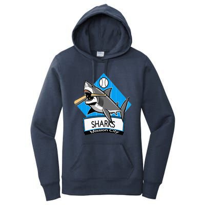 Mission City Sharks Baseball Women's Pullover Hoodie