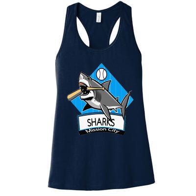 Mission City Sharks Baseball Women's Racerback Tank