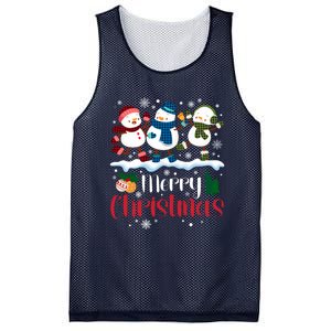 Merry Christmas Snowman Buffalo Plaid Xmas Tree Snowflakes Mesh Reversible Basketball Jersey Tank