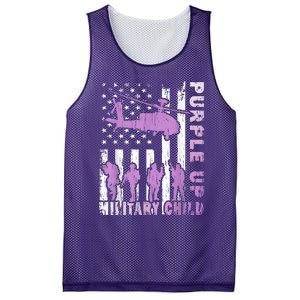 Military Child Shirt Purple Up American Flag Helicopter Kid Mesh Reversible Basketball Jersey Tank