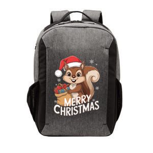 Merry Christmas Squirrel In Santa Hat With Presents Xmas Vector Backpack