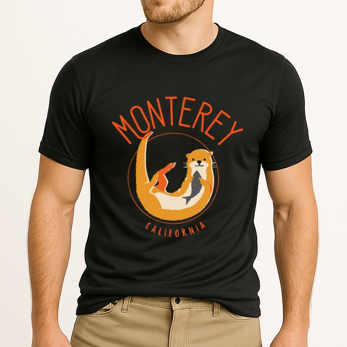 Monterey California Sea Otter Design Cooling Performance Crew T-Shirt
