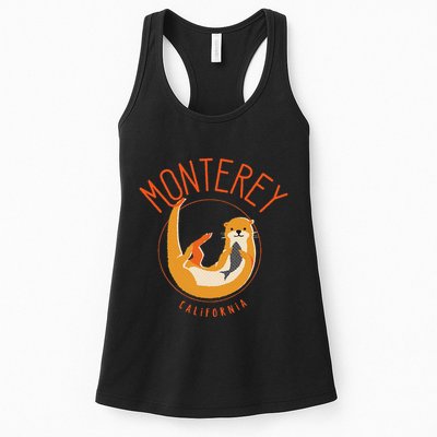 Monterey California Sea Otter Design Womens Tank Top