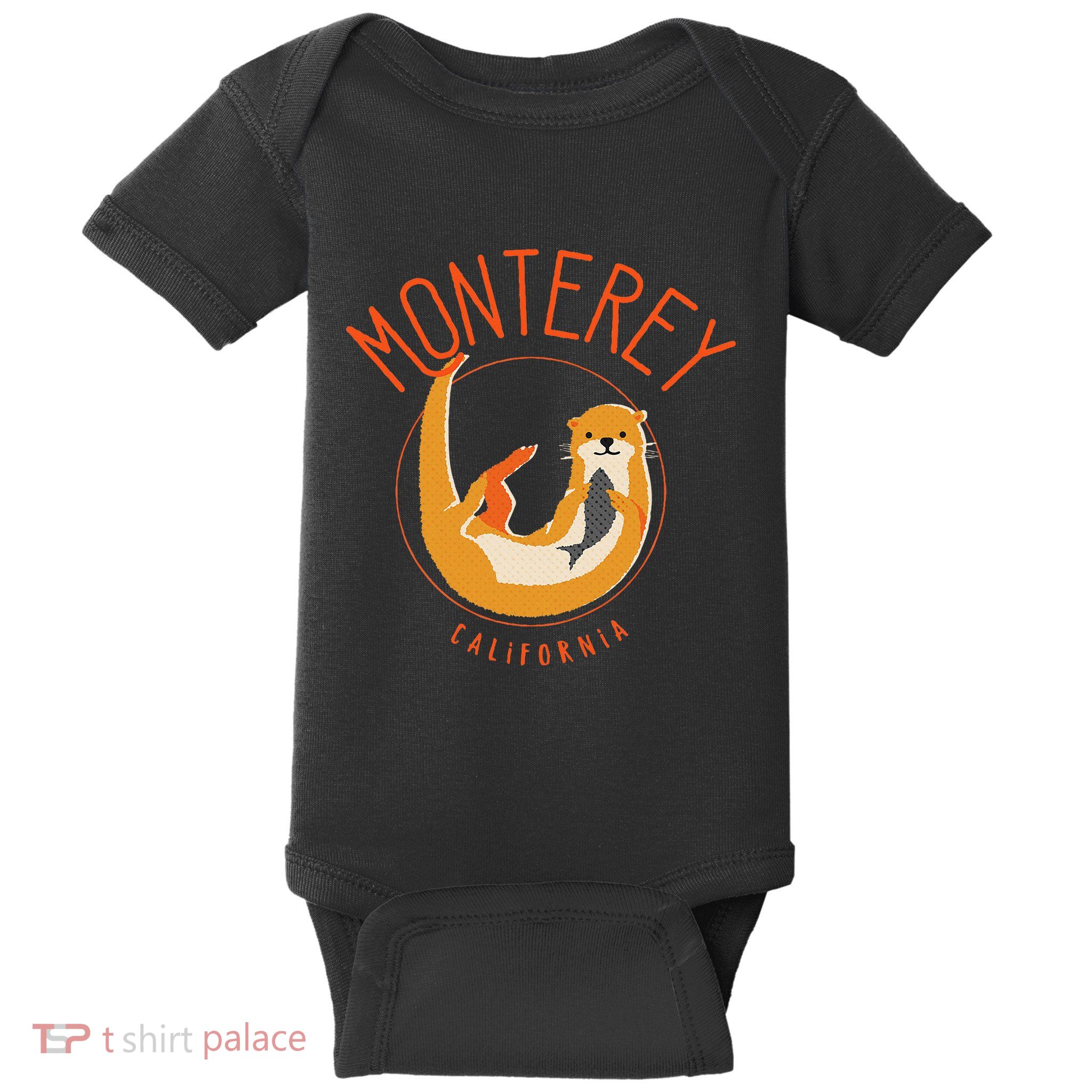 Monterey California Sea Otter Design Baby Bodysuit