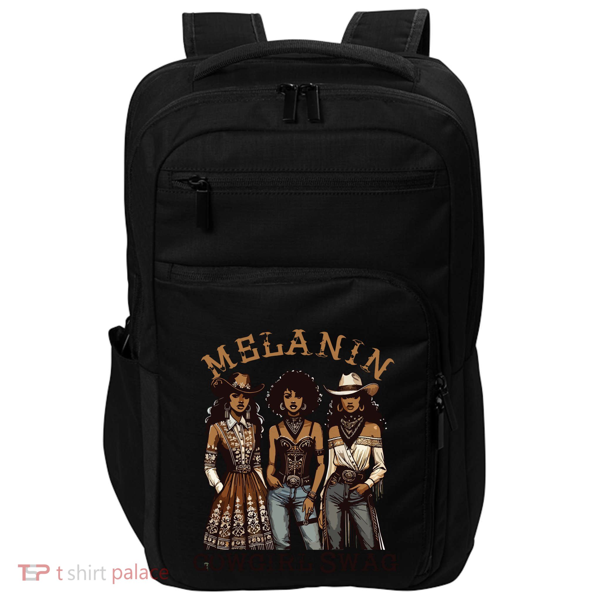 Melanin Cowgirl Swag African American Cowgirl Black History Impact Tech Backpack