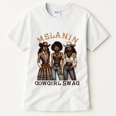 Melanin Cowgirl Swag African American Cowgirl Black History Tall T-Shirt