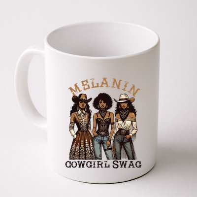 Melanin Cowgirl Swag African American Cowgirl Black History Mug