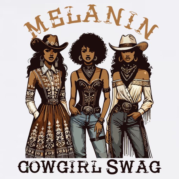 Melanin Cowgirl Swag African American Cowgirl Black History Baby Bodysuit