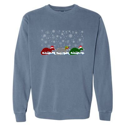 Merry Christmas Santa Xmas Funny Otter Animals Lover Gift Garment-Dyed Sweatshirt