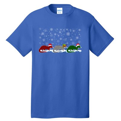 Merry Christmas Santa Xmas Funny Otter Animals Lover Gift Tall T-Shirt