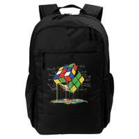 Melting Cube Speed Cubing Vintage Puzzle Math Daily Commute Backpack