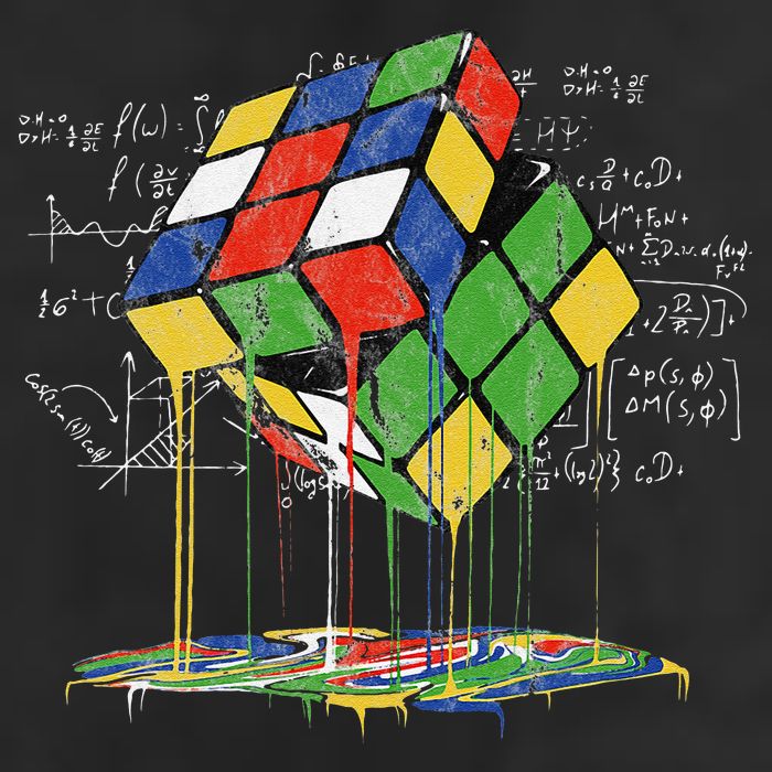 Melting Cube Speed Cubing Vintage Puzzle Math Trucker Hat