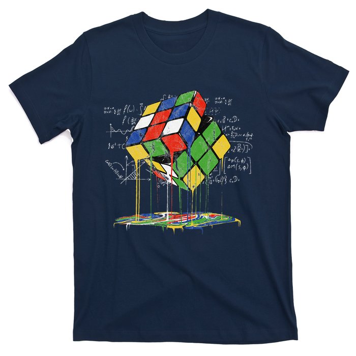 Melting Cube Speed Cubing Vintage Puzzle Math T-Shirt