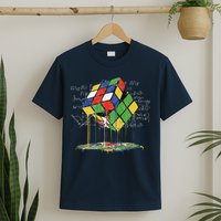 Melting Cube Speed Cubing Vintage Puzzle Math T-Shirt