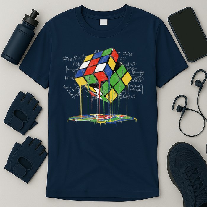 Melting Cube Speed Cubing Vintage Puzzle Math T-Shirt