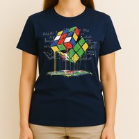 Melting Cube Speed Cubing Vintage Puzzle Math T-Shirt