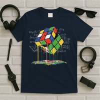 Melting Cube Speed Cubing Vintage Puzzle Math T-Shirt