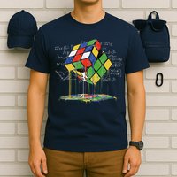 Melting Cube Speed Cubing Vintage Puzzle Math T-Shirt