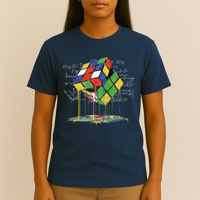 Melting Cube Speed Cubing Vintage Puzzle Math T-Shirt
