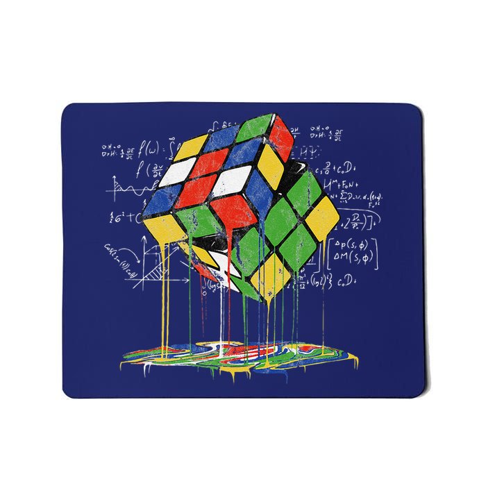 Melting Cube Speed Cubing Vintage Puzzle Math Mousepad