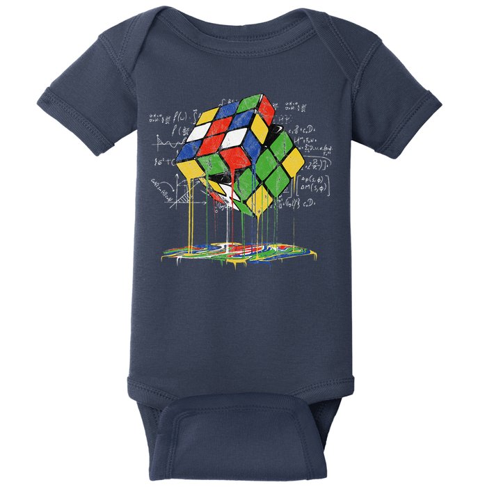 Melting Cube Speed Cubing Vintage Puzzle Math Baby Bodysuit