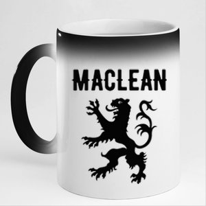 Maclean Clan Scottish Family Name Scotland Heraldry 11oz Black Color Changing Mug