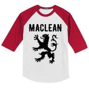 Maclean Clan Scottish Family Name Scotland Heraldry Kids Colorblock Raglan Jersey