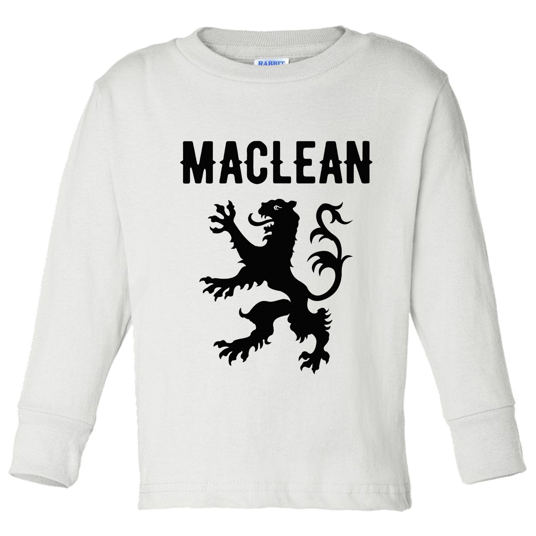 Maclean Clan Scottish Family Name Scotland Heraldry Toddler Long Sleeve Shirt