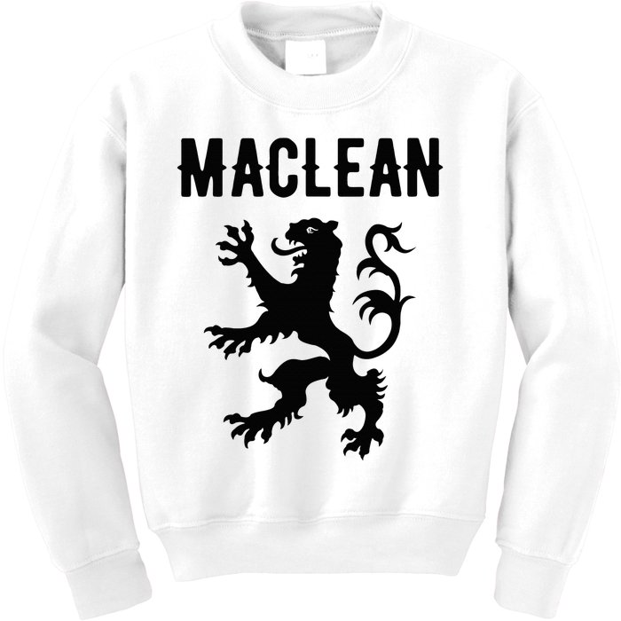 Maclean Clan Scottish Family Name Scotland Heraldry Kids Sweatshirt