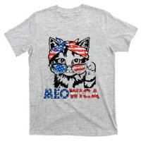 Meowica Cat Sunglasses American Flag 4th Of July Merica Usa T-Shirt