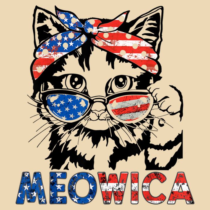 Meowica Cat Sunglasses American Flag 4th Of July Merica Usa Bag