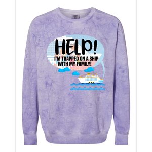 Matching Cruise Ship Family Vacation Trip Travel Relatives Gift Colorblast Crewneck Sweatshirt