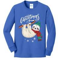 Merry Christmas Slothmas Sloth Lovers Xmas Holiday Funny Gift Great Gift Kids Long Sleeve Shirt