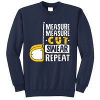 Measure Cut Swear Repeat Woodworking Woodworker Sweatshirt