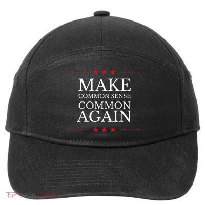 Make Common Sense Common Again 7-Panel Snapback Hat