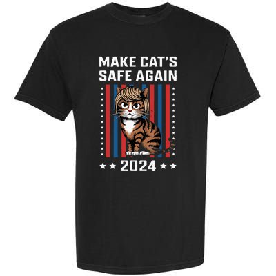 Make Cats Safe Again 2024 Trump Cats Owner Garment-Dyed Heavyweight T-Shirt