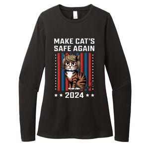 Make Cats Safe Again 2024 Trump Cats Owner Womens CVC Long Sleeve Shirt