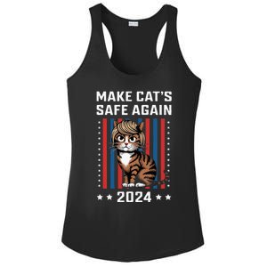 Make Cats Safe Again 2024 Trump Cats Owner Ladies PosiCharge Competitor Racerback Tank