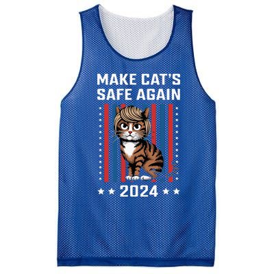 Make Cats Safe Again 2024 Trump Cats Owner Mesh Reversible Basketball Jersey Tank