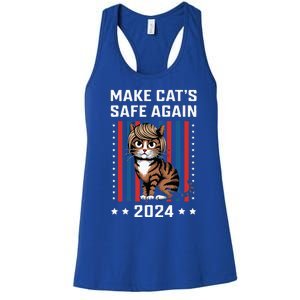 Make Cats Safe Again 2024 Trump Cats Owner Women's Racerback Tank