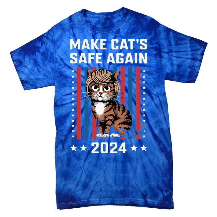 Make Cats Safe Again 2024 Trump Cats Owner Tie-Dye T-Shirt