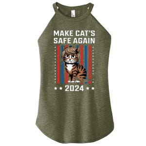 Make Cats Safe Again 2024 Trump Cats Owner Women's Perfect Tri Rocker Tank