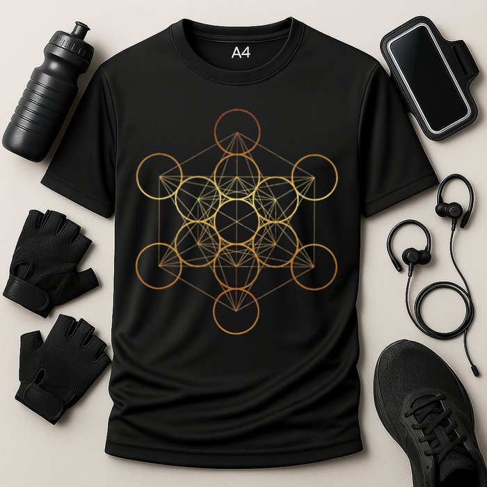 Metatron's Cube, Sacred Geometry Fruit Of Life Performance Shirt