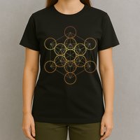 Metatron's Cube, Sacred Geometry Fruit Of Life T-Shirt