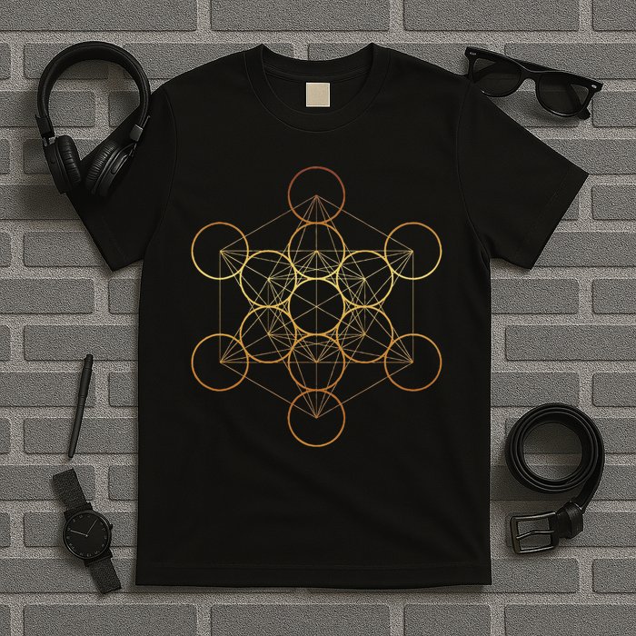 Metatron's Cube, Sacred Geometry Fruit Of Life T-Shirt